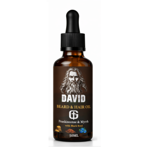 David – Beard & Hair Oil (Frankincense & Myrrh with Black Seed) - Image 4