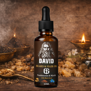 David – Beard & Hair Oil (Frankincense & Myrrh with Black Seed) - Image 2